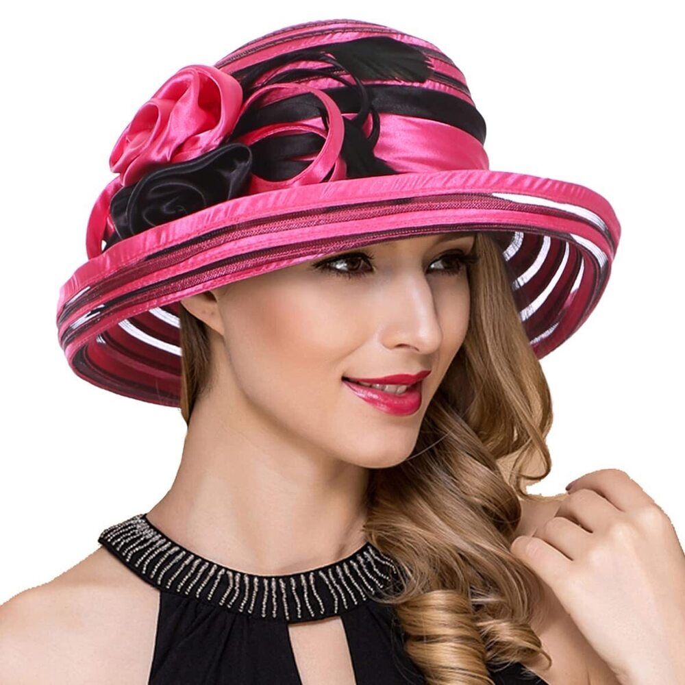4232 Women Derby Church Dress Bucket Hat Fascinators Bridal Tea Party